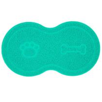 Tapete Pet Impermeável p/ Comedouro Comida Água Ração Cachorro Gato Antiderrapante 46x26cm Uzoo