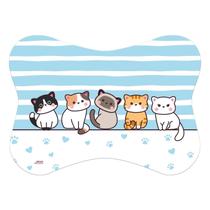 Tapete Pet ul Gato Comedouro Antiderrapante - Novadecora