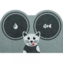 Tapete Pet Vinil 60x40cm Hora do Lanche Cat Kapazi Tapete Pet Vinil 60x40cm Hora do Lanche Cat Kapazi