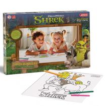 Tapete Pintura Colorir Shrek Lavável 6 Canetinhas Bambola