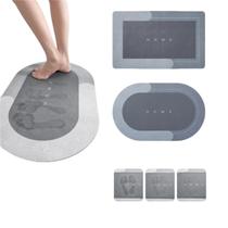 Tapete Piso Pedra Diatomácea Super Absorvente Antiderrapante Borracha Resistente