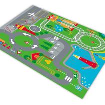 Tapete Pista Carrinhos Hotcars Estação Aeroporto 1,4X1,0M