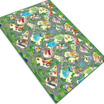 Tapete Pista De Carrinhos Cidade Divertida Grande 1,4X1,0M