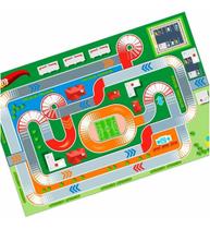 Tapete Pista De Carrinhos Pista De Corrida Colorida 1,0X0,6M Tapete Pista De Carrinhos Pista De Corrida Colorida 1,0X0,6M