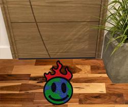 Tapete planeta pegando fogo para decoração de quarto, sala e demais.