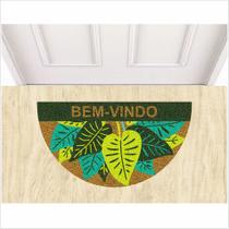Tapete plantas bem vindo, formato meia lua medida porta. Tapete plantas bem vindo, formato meia lua medida porta.