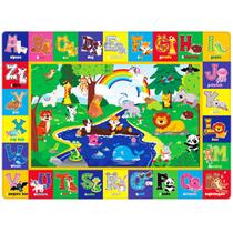 Tapete Play LTKOUGFAM Kids Animals Print para bebês 150x100cm verde Tapete Play LTKOUGFAM Kids Animals Print para bebês 150x100cm verde