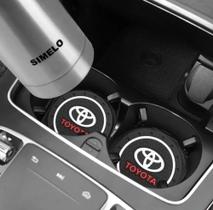 Tapete Porta Copos de Carro Acessório Decorativo Toyota Corolla Cross Hilux Etios - Click Tuning