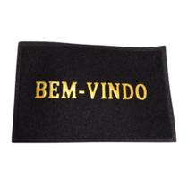 Tapete Porta de entrada Bem vindo Capacho 60x40cm Emborrachado Antiderrapante