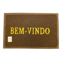 Tapete Porta de entrada Bem vindo Capacho 60x40cm Emborrachado Antiderrapante