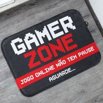Tapete Porta de Entrada Preto Gamer Zone - Lado Kids