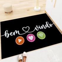 Tapete Porta Doce Lar Emborrachado 58x38cm Antiderrapante e Decorativo Tapete Porta Doce Lar Emborrachado 58x38cm Antiderrapante e Decorativo