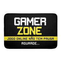 Tapete Porta Entrada Emborrachada Gamer Zone Antiderrapante