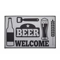 Tapete Porta Entrada "Welcome" Cerveja 39x58cm Poliester