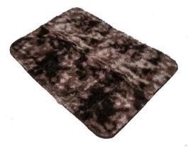 Tapete Porta Felpudo Macio 0,40X0,60M Tabaco Mesclado Shaggy