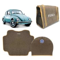 Tapete Porta Malas Fusca 1970 a 1995 com Capa de Estepe Carpete Bege e Bolsa Organizadora Porta Malas Multiuso Tapete Porta Malas Fusca 1970 a 1995 com Capa de Estepe Carpete Bege e Bolsa Organizadora Porta Malas Multiuso