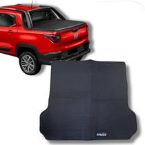 Tapete Porta Malas Strada Cabine Dupla 2020 a 2025 Traseiro Inteiriço Premium Porta Malas Emborrachado