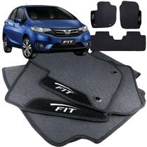 Tapete pra Carro Borracha Honda Fit 2015 2016 2017 2018 2019 2020 2021 2022 3 Peças