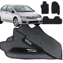 Tapete pra Carro Borracha Honda New Civic 2007 2008 2009 2010 2011 2012 2013 3 Peças