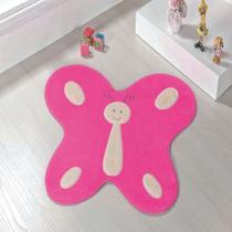 Tapete Premium Baby Borboleta Feliz 88cm x 66cm Pink Guga Tapetes