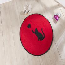 Tapete Premium Baby Gato Love 65cm Vermelho Guga Tapetes