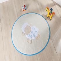 Tapete Premium Baby Ovelhinha 78cm x 68cm Azul Turquesa Guga Tapetes