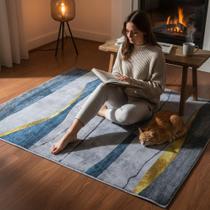 Tapete Premium Retangular 140x100cm Antiderrapante Para Sala Quarto Decoração Tapete Premium Retangular 140x100cm Antiderrapante Para Sala Quarto Decoração