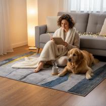 Tapete Premium Retangular 140x100cm Antiderrapante Para Sala Quarto Decoração