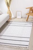Tapete Produzido À Máquina Creme E Preto Para Sala, Quarto, Corredor E Cozinha Malta Scandinavian Koza Carpet 33405A 100 x 200 cmKoza Halı Tapete Produzido À Máquina Creme E Preto Para Sala, Quarto, Corredor E Cozinha Malta Scandinavian Koza Carpet 33405A 100 x 200 cmKoza Halı