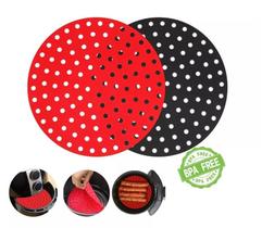 Tapete Protetor De Silicone Redondo 21,5cm P/ Fritadeira Air Fryer Reútilizavel e Antiaderente