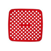 Tapete protetor silicone airfryer quadrado antiaderente 19cm