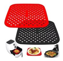 Tapete Protetor Silicone Quadrado Air Fryer Fritadeira 21cm