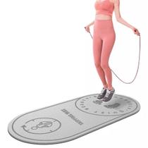 Tapete Pula Corda Absorção de Choque Yoga Antiderrapante Profissional Fitness Grande Silencioso Ginástica Treino Atividade Física Pilates Cardio Exerc