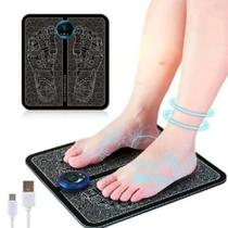 Tapete Pulso Elétrico Perna Pés Almofada Massagem Terapia Recarregavel