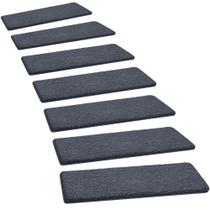 Tapete PURE ERA Ultra Plush Stair Treads 20x76 cm, antiderrapante, cinza escuro