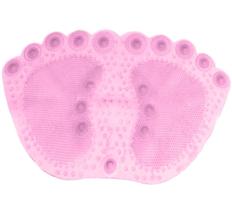 Tapete PVC Box Banheiro massagem Antiderrapante Ventosa rose