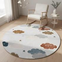 Tapete Quarto Bebê Criança Infantil Redondo Moon Alto Relevo Lúdico Macio 1.50mt Edantex