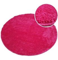 Tapete Quarto Bebê Redondo 1m Antiderrapante Apolo Rosa Pink - Prata Têxtil