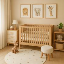 Tapete Quarto do Bebe de Croche Quarto Menino Safari Poá 1,20M