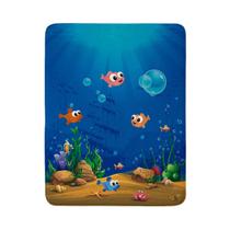 Tapete Quarto Infantil Criança Decorativo Antiderrapante Emborrachado Bebe Menino Menina Fundo Mar