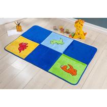 Tapete Quarto Infantil Estampado Antiderrapante Passadeira Decorativa Premium 120x74cm Cor:Futebol