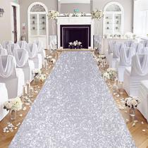 Tapete QueenDream Silver Sequin Aisle Runner 61x457 cm Tapete QueenDream Silver Sequin Aisle Runner 61x457 cm