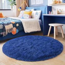Tapete Quntue Blue Ultra Soft Fluffy Circle 90 cm x 90 cm