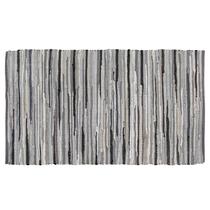 Tapete Ramanta Home tecido à mão 100% algodão 91x152 cm de carvão Tapete Ramanta Home tecido à mão 100% algodão 91x152 cm de carvão