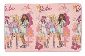 Tapete Recreio Mattel Enrolado Barbie Flores 90x140 - Jolitex