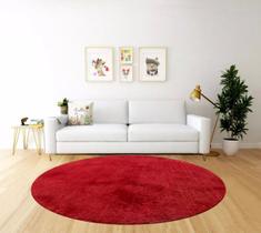 Tapete redondo 1,00x1,00 pelo toque macio 100% antiderrapante sala quarto loja apolo pratatextil ( cereja) Tapete redondo 1,00x1,00 pelo toque macio 100% antiderrapante sala quarto loja apolo pratatextil ( cereja)