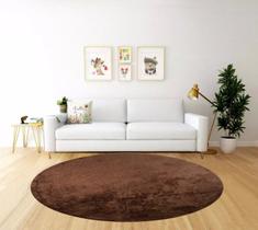 Tapete redondo 1,50 apolo sala quarto toque macio pelo baixo antiderrapante