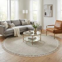 Tapete Redondo 1,50x1,50 com Base Antiderrapante Ideal para Casa Toda