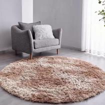 Tapete Redondo 1,80 Felpudo Peludo Macio De Luxo Pelo Alto