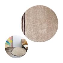 Tapete Redondo 1m Exclusivo Modelo Novo Linha Línea Cor Bege